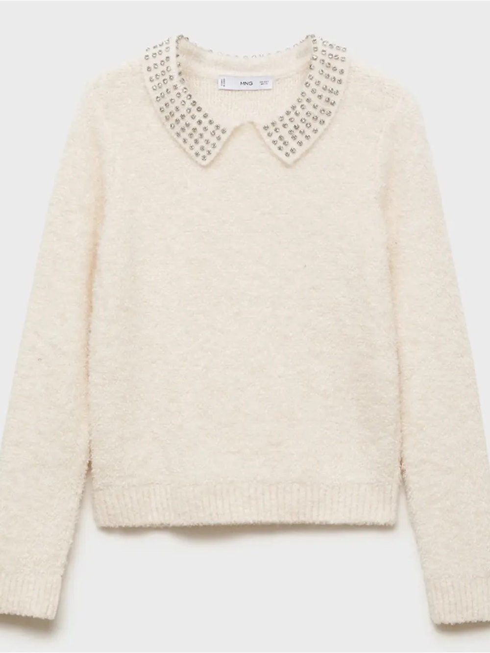 Mango Textured Collar Sweater Size S